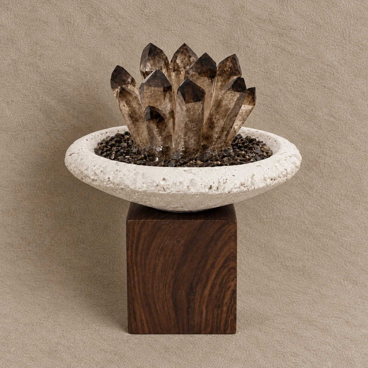 Bastion Cradle Smoky Quartz Cluster