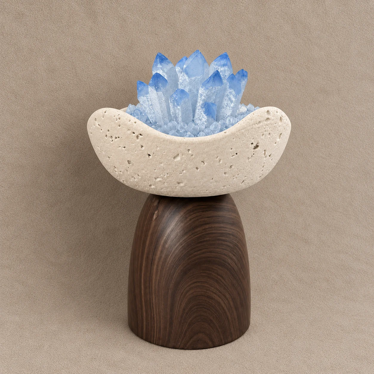 Luna Cradle Aura Quartz Cluster