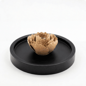 floral ceramic incense plate