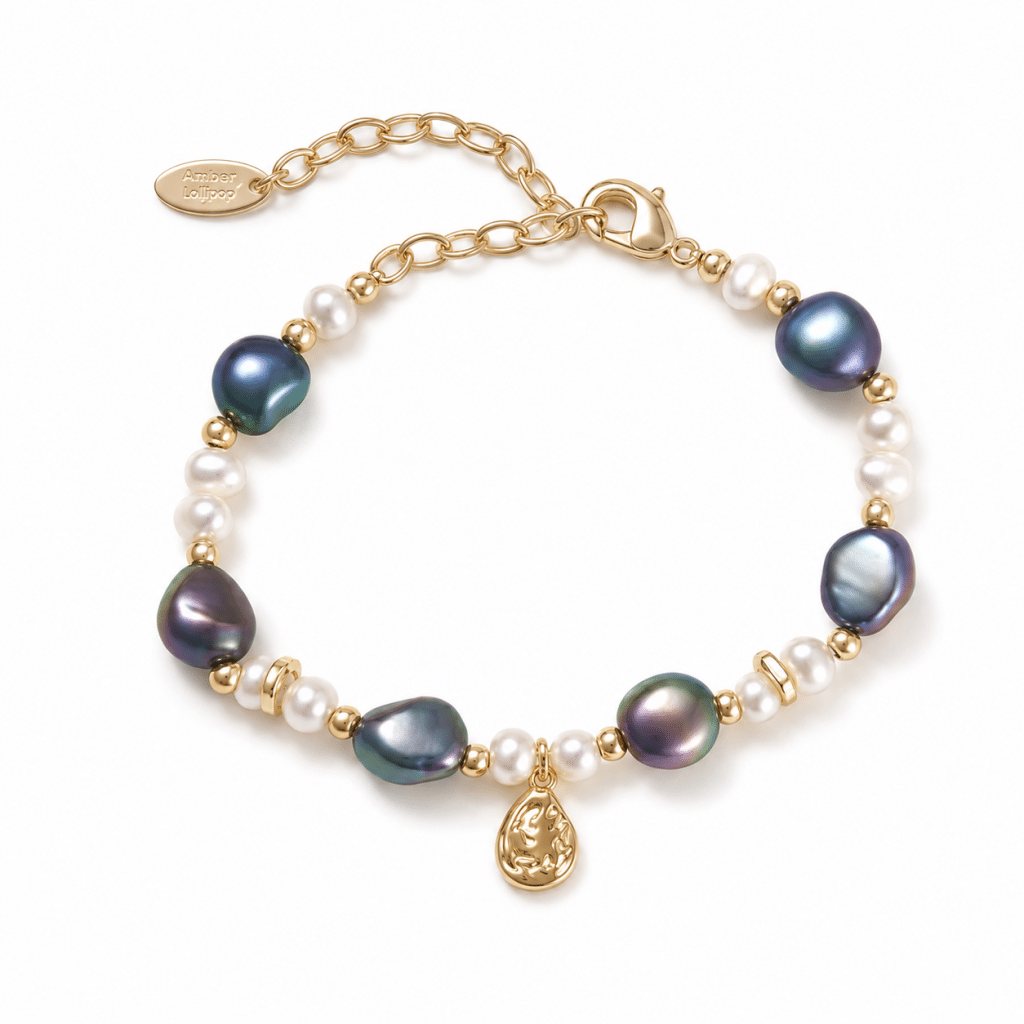 Moonlit Embrace Pearl Bracelet