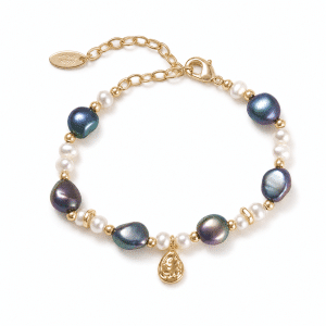 Moonlit Embrace Pearl Bracelet