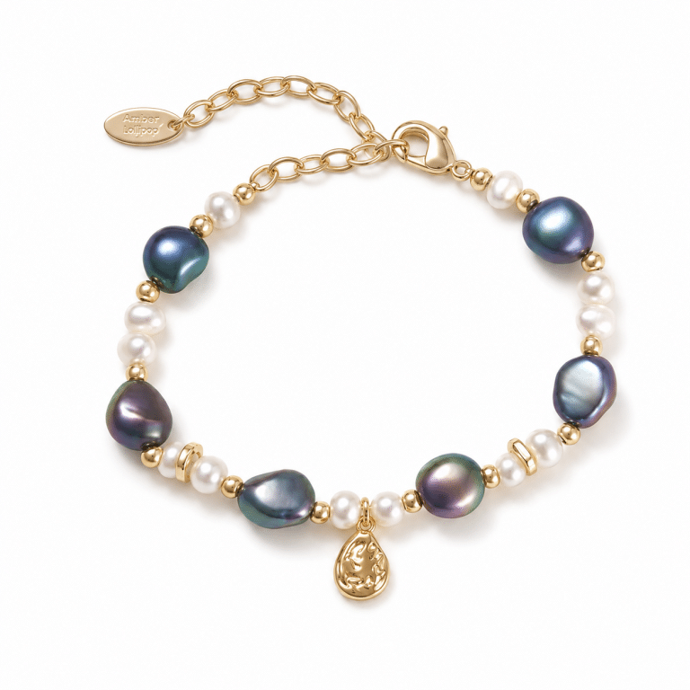 Moonlit Embrace Pearl Bracelet