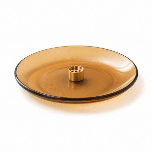 Brown Glass Incense Plate