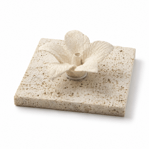 Travertine Flower Incense Holder