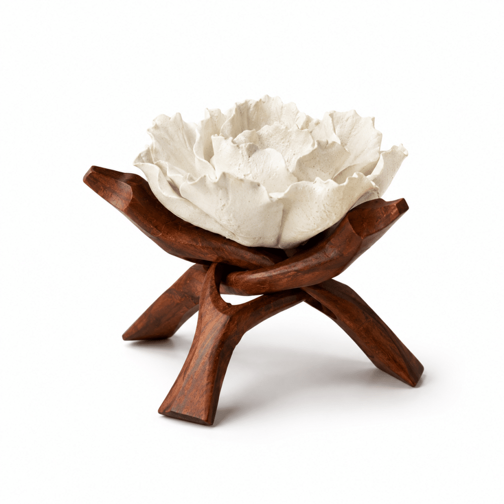 Hand Sculpted Porcelain Flower Holder