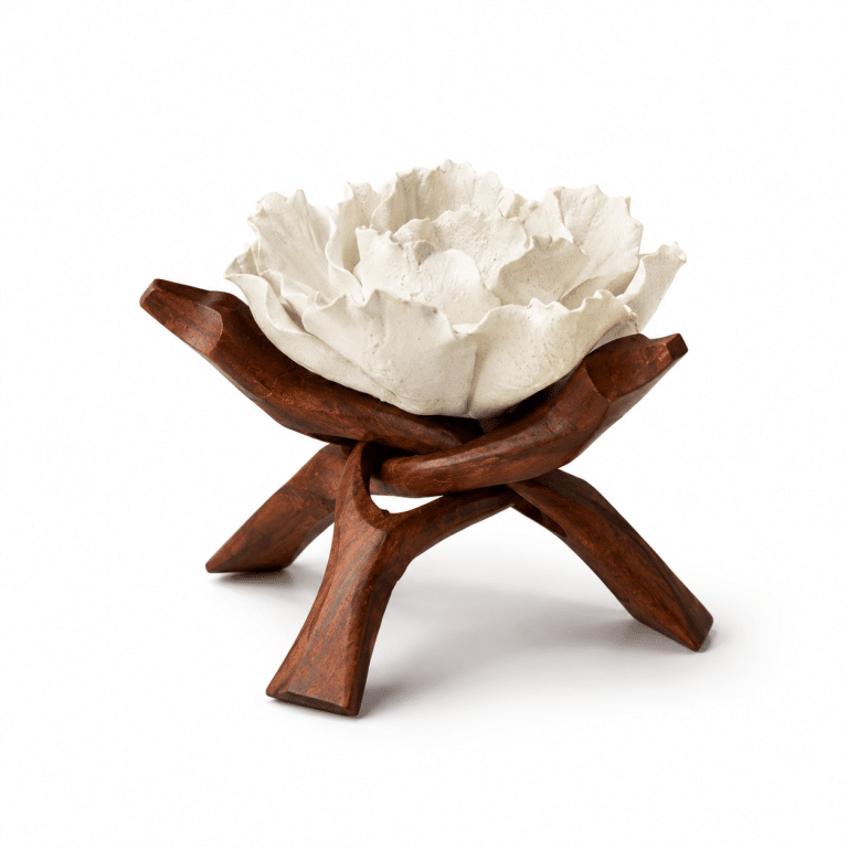 Hand Sculpted Porcelain Flower Holder