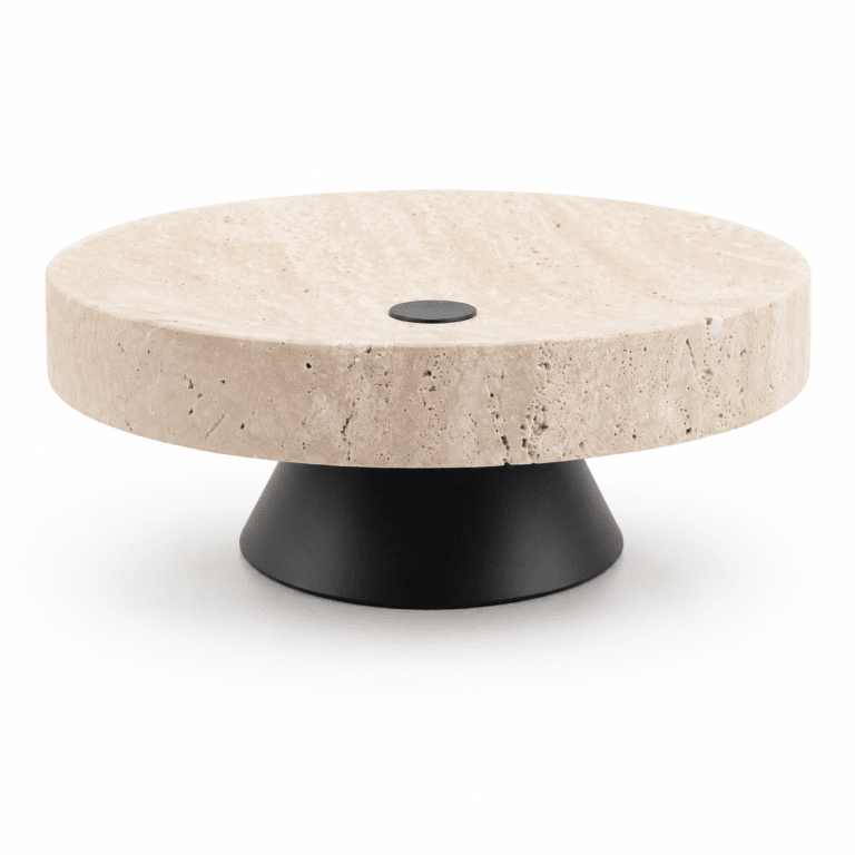 Travertine Pedestal Altar Tray