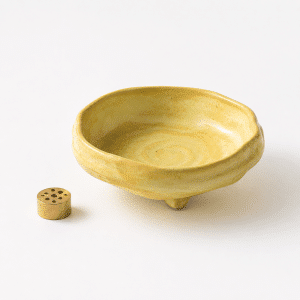 Yellow Glaze Ceramic Incense Plate